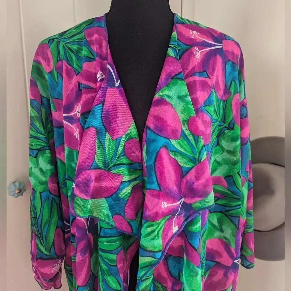 VTG Sirena 70s Retro Desert Glam Mrs. Roper Tropical Beachy Coastal Coverup